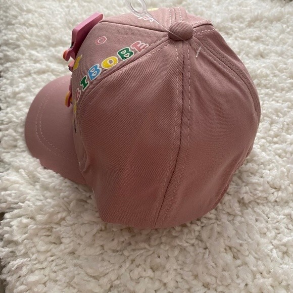 Children's Ball Cap. Mauve. One Size. Robot Design. Adjustable Velcro. Kidcore. - Picture 7 of 8